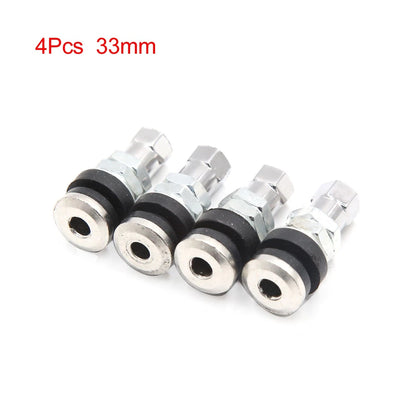 4 x 33mm Straight Motorcycle Anti-leakage Tubeless Tire Valve Stem Cap