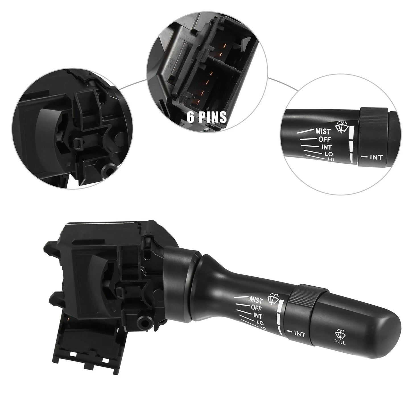 Windshield Wiper Switch for Toyota Camry 2.4L 2007-2010 Black