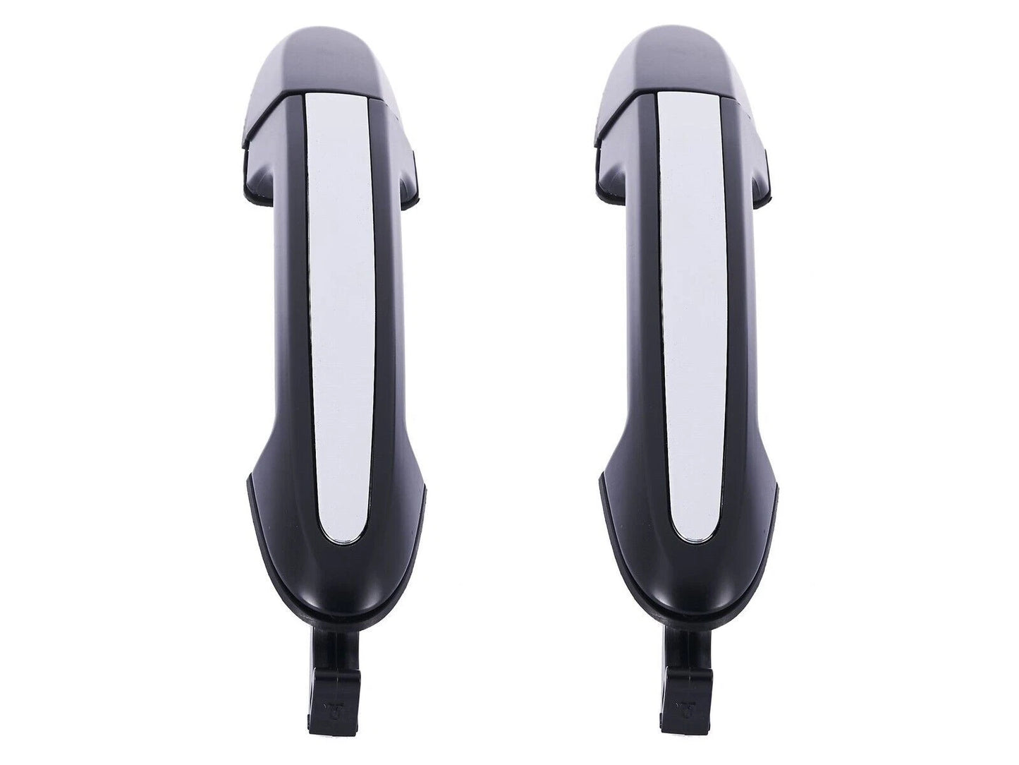 2x Rear LH+RH ChromeBlack Outer Door Handle for Hyundai Santa Fe CM (2005–2012)