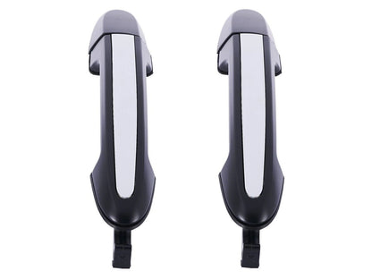 2x Rear LH+RH ChromeBlack Outer Door Handle for Hyundai Santa Fe CM (2005–2012)