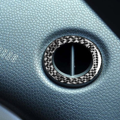 Carbon Fiber Side Dashboard Air Outlet Vent Trim For Mini Cooper S R53 2002-2006