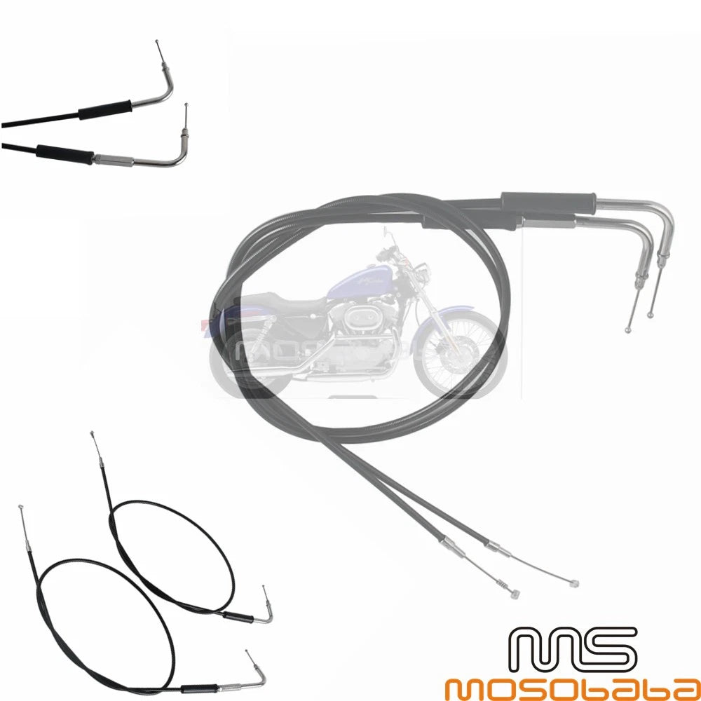 Black Throttle Cable for Harley Sportster XL883 XL1200 (1996-2015)