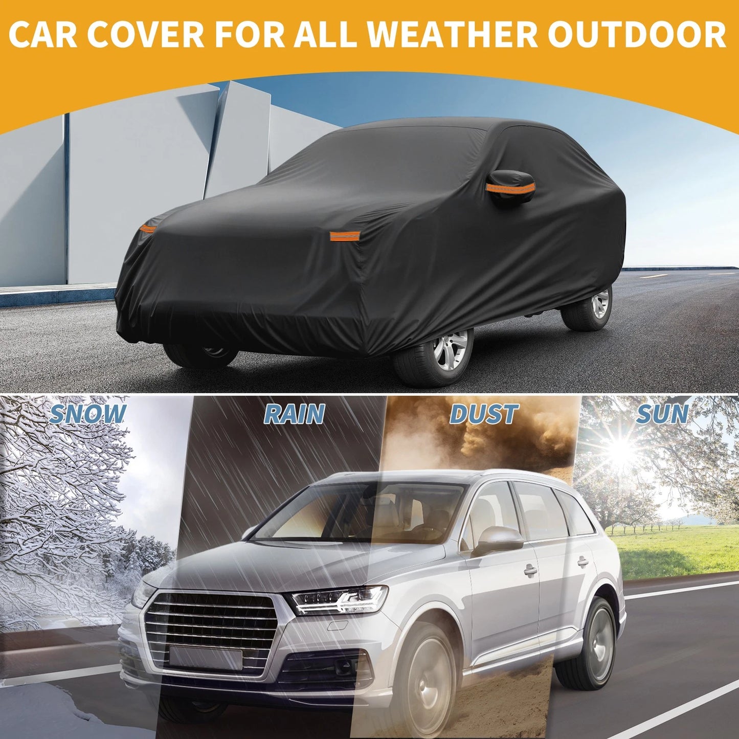Waterproof Car Cover for Volvo XC40 (2017-2022) Black Aluminum Film