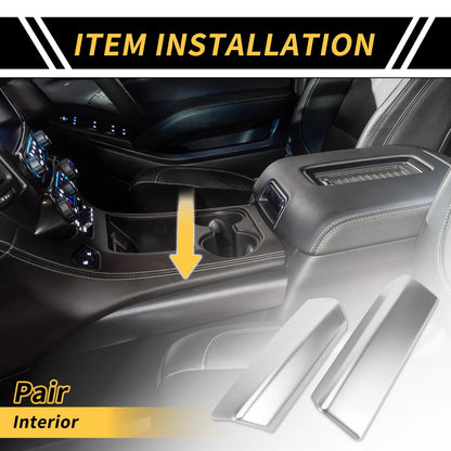 Interior Central Armrest Storage Box Cover Trims for Toyota Tundra (2022-2024)
