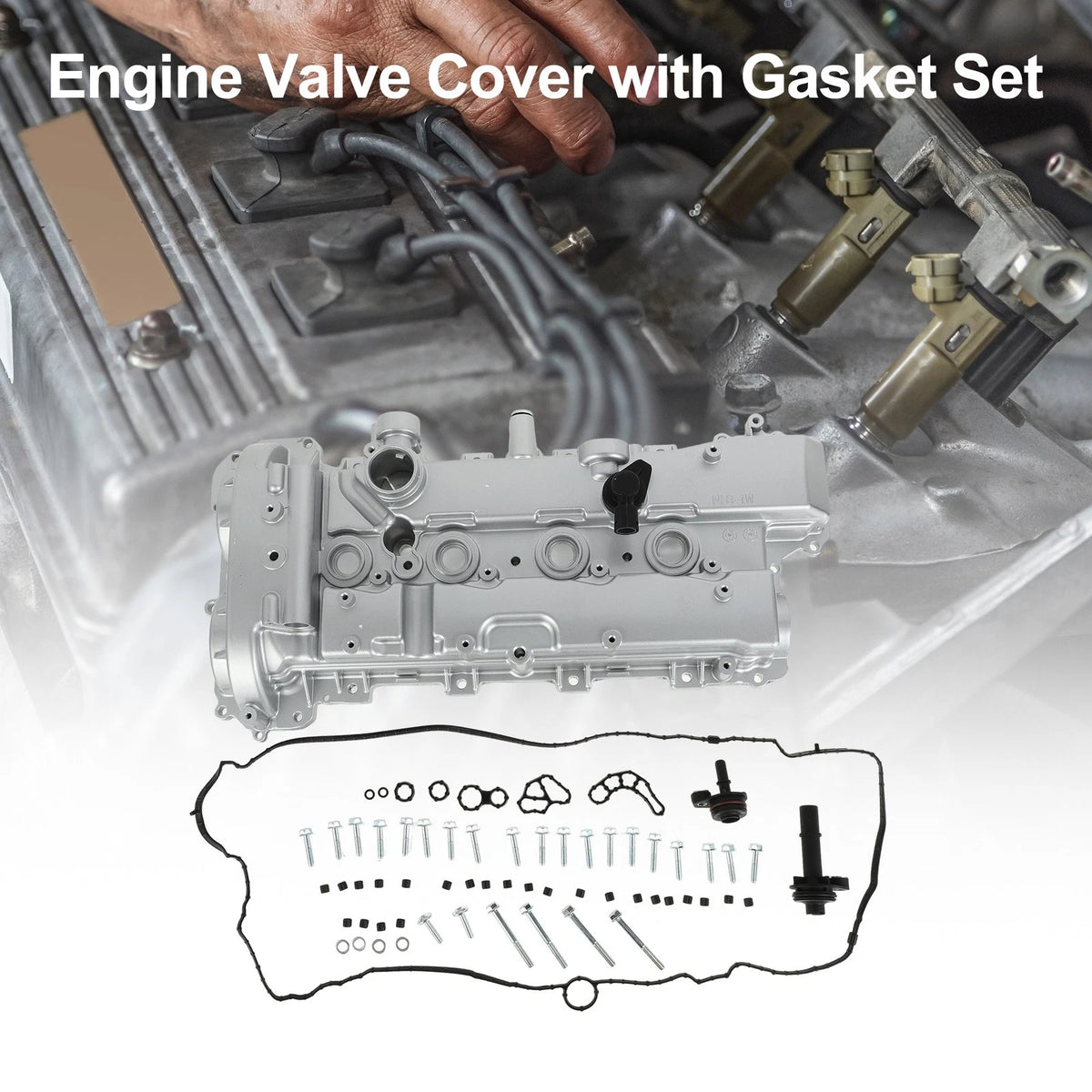 Front Engine Valve Cover w/ Gasket 2.0L for Chevrolet Malibu (2013-2022)