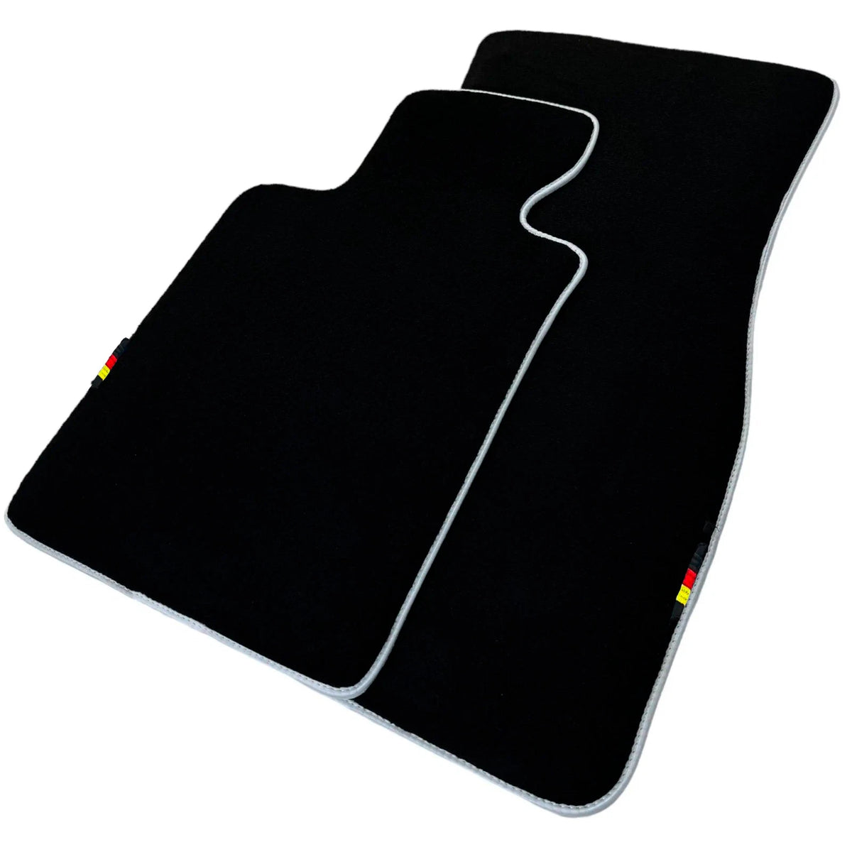 Black Floor Mats for BMW 5 Series M5 E34 with White Trim (1989-1995)