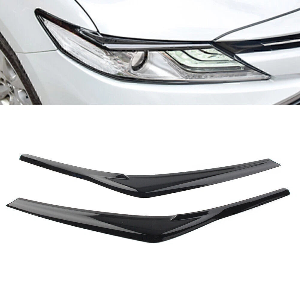 Black Headlight Eyebrow Trim for Toyota Camry SE XSE (2018-2020)