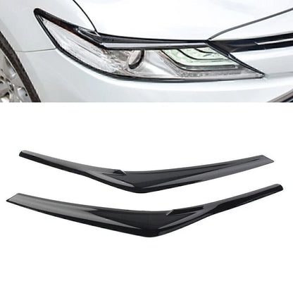 Black Headlight Eyebrow Trim for Toyota Camry SE XSE (2018-2020)