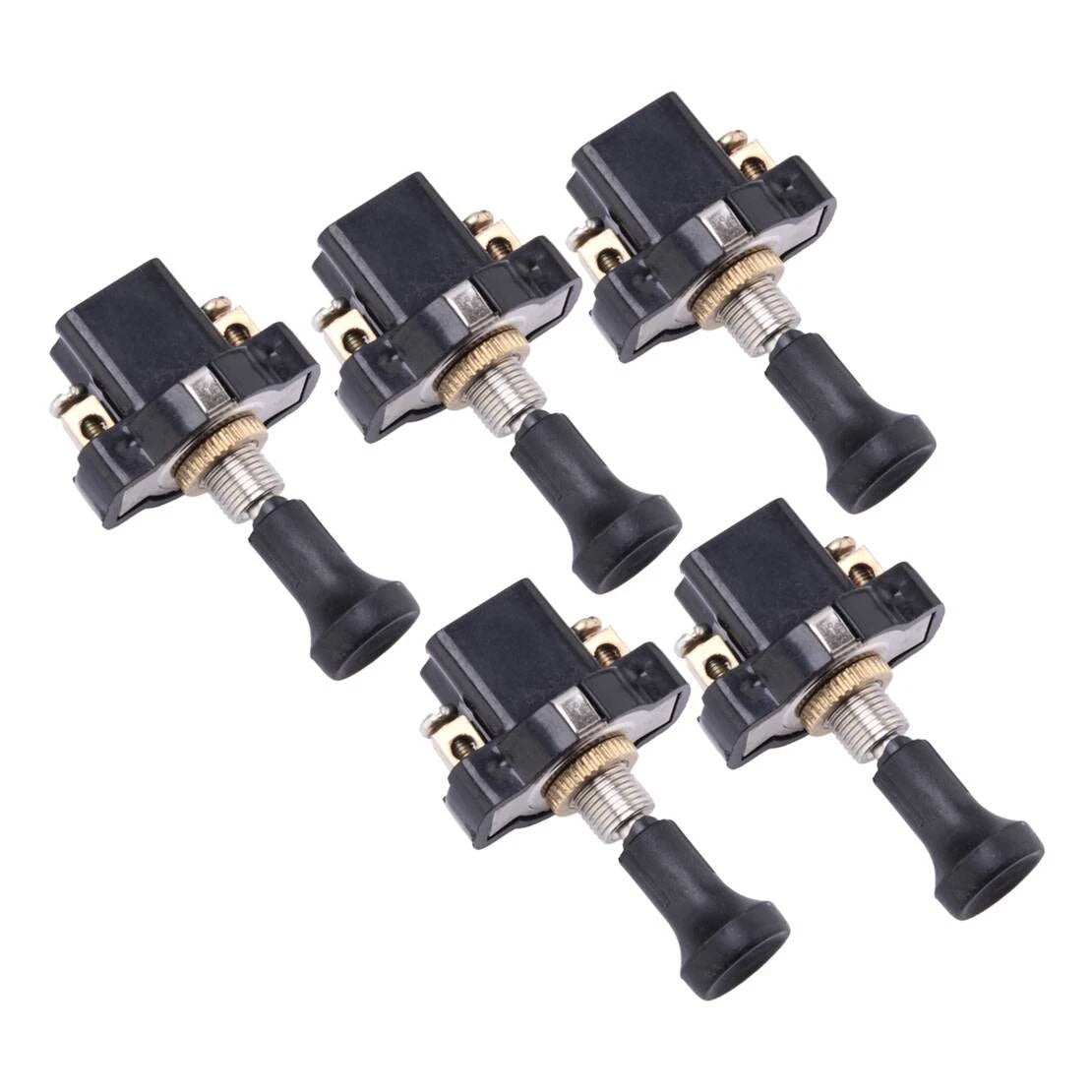 5 x 8mm Threaded Push Pull Switch for Electrical 12V Systems