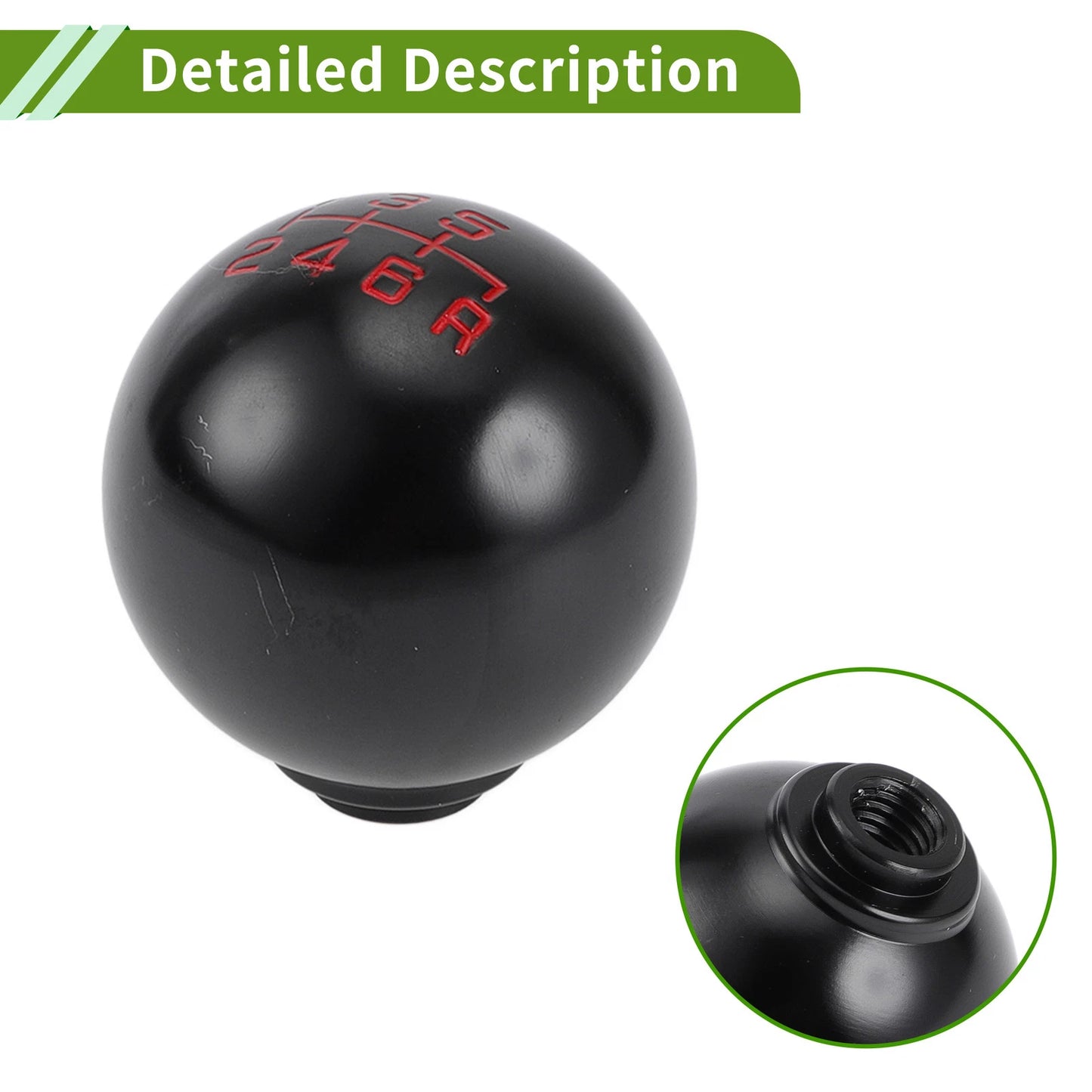 6 Speed Manual Gear Shift Knob for Honda Accord (1990-1997) Black Aluminum