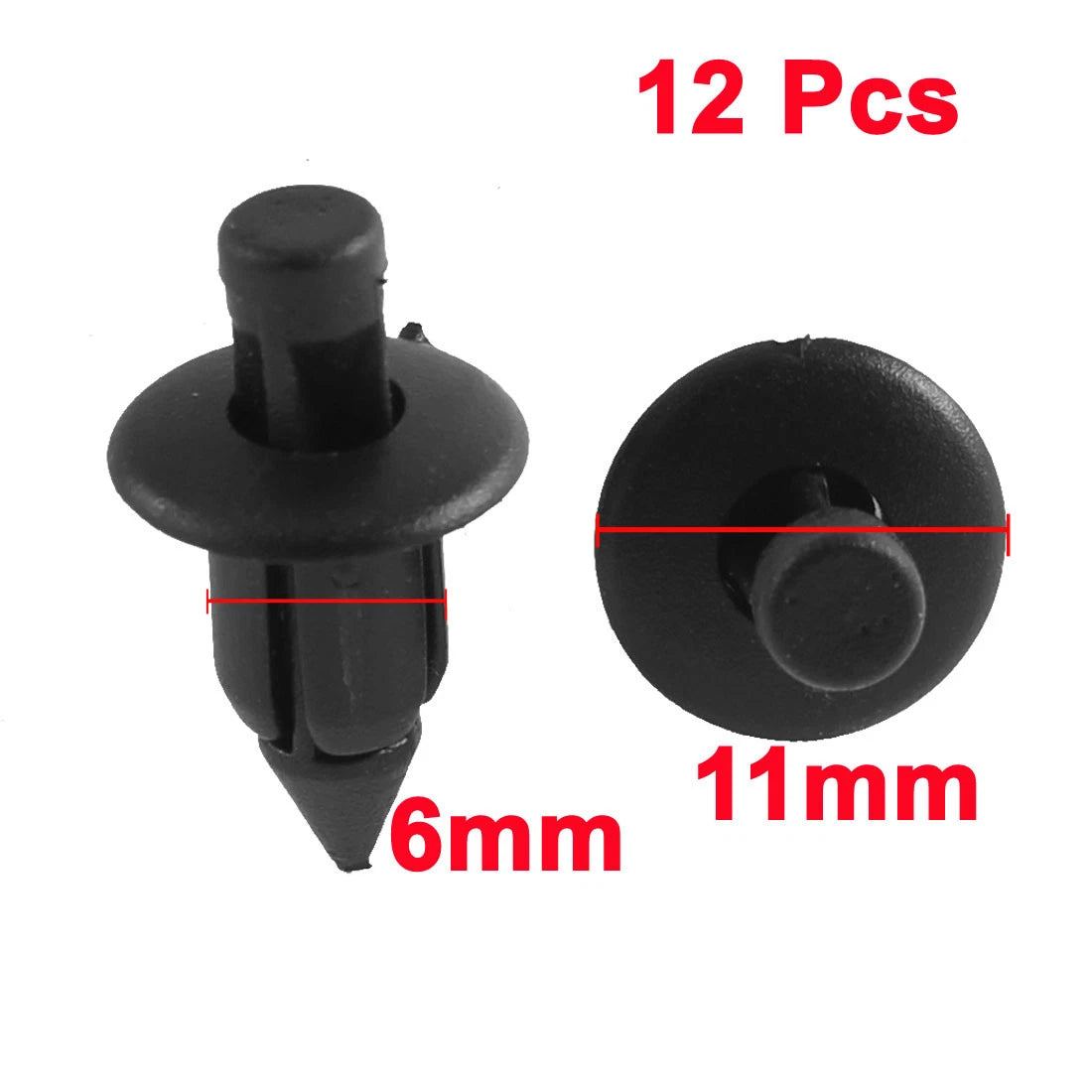 1 Black Plastic Rivet Fastener Clips for Toyota