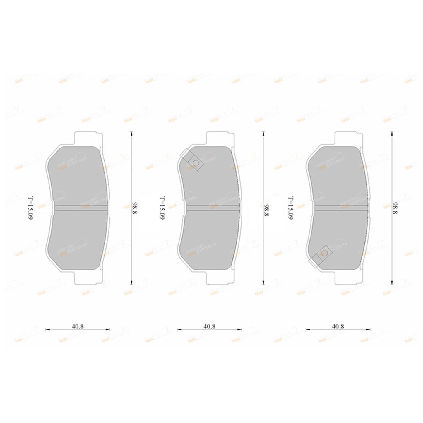Rear Disc Pads Set 2.7L/2.4L for Kia Magentis (2006-2009)