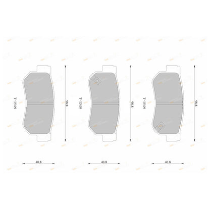 Rear Disc Pads Set 2.7L/2.4L for Kia Magentis (2006-2009)