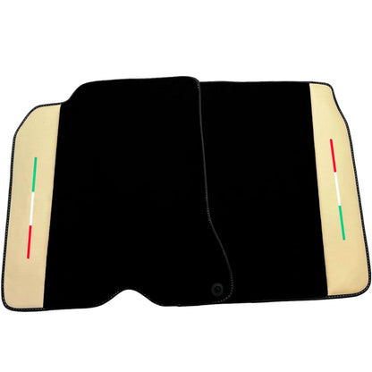 Black Floor Mats for Ferrari California T (2015-2019) - Crema Nappa Leather