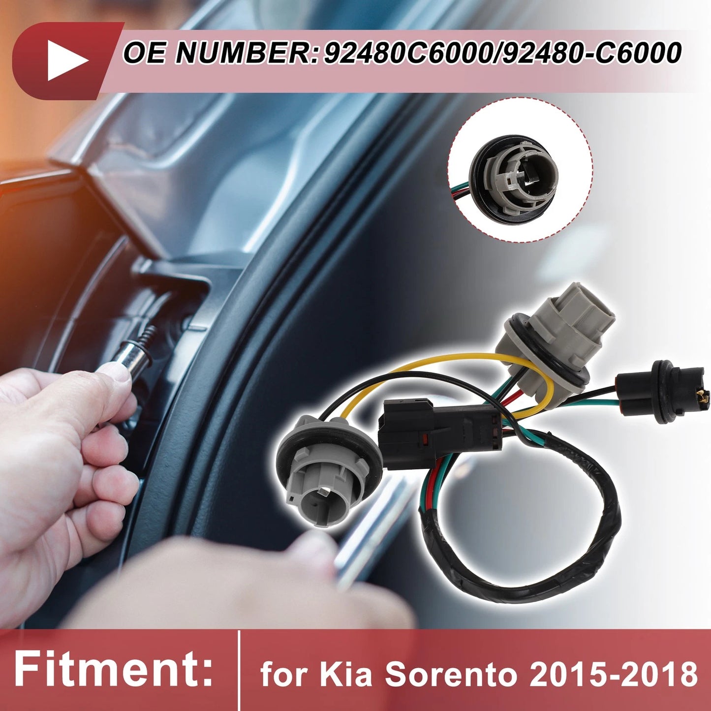 Tail Light Socket Wiring for Kia Sorento (2015-2018)