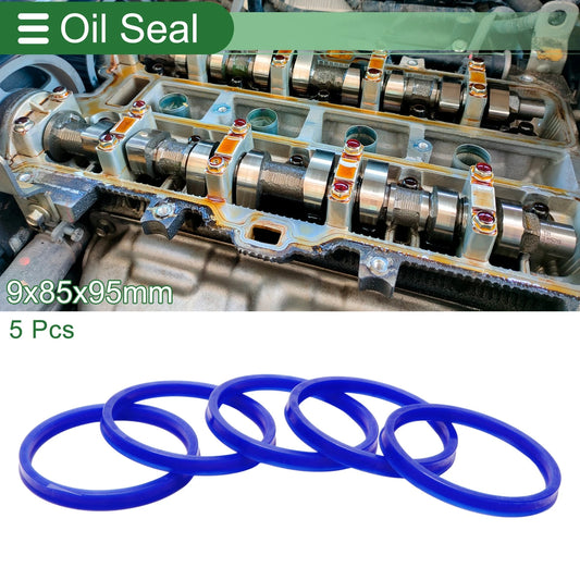 Oil Seal / 85x95x9mm / Seal Ring Rotary Shaft TPU High Pressure Blue 5 Pcs