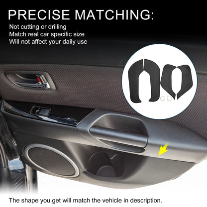 Car Door Leather Anti Kick Pad Sticker for BMW X3 (2018-2020) 1 Set Black