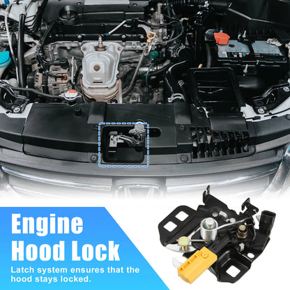 Hood Latch Lock Front Left for Ford Fusion (2013-2018) Black