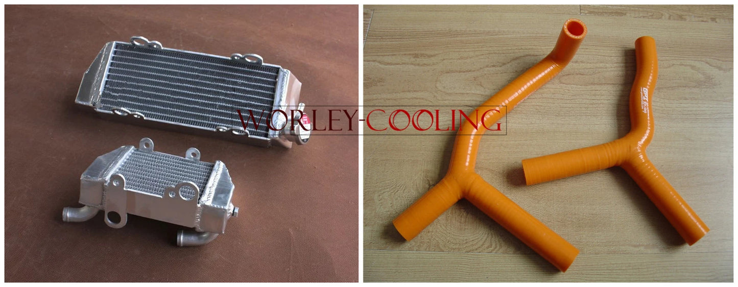 Aluminum Radiator & Silicone Hose Kit for KTM SX85 SX105 (2003-2012)