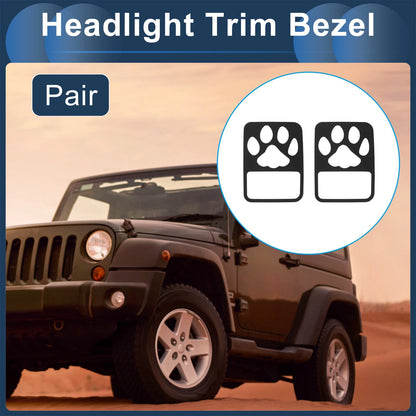 Headlight Trim Bezels for Jeep Gladiator (2020-2023) - 2 x Black Pair