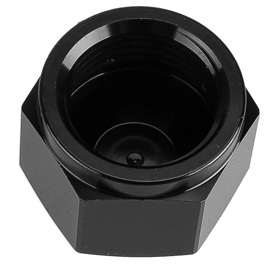 8AN Flare Cap Fitting Female Aluminum Alloy Black Anodized Universal