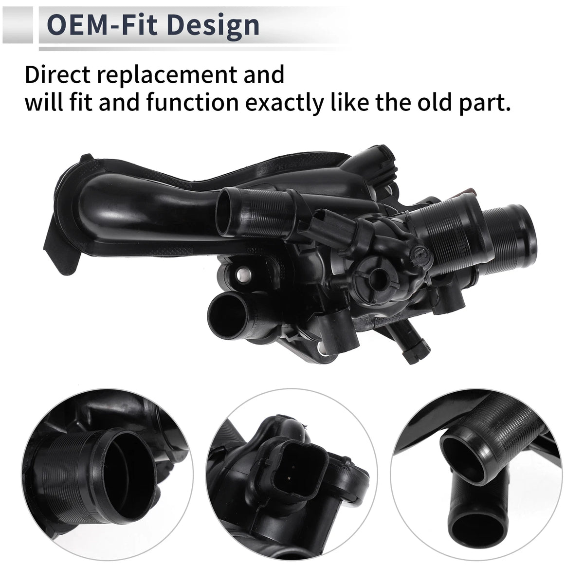 Engine Coolant Thermostat Housing for Citroen C4, DS3, Peugeot 207 (2004-2013)