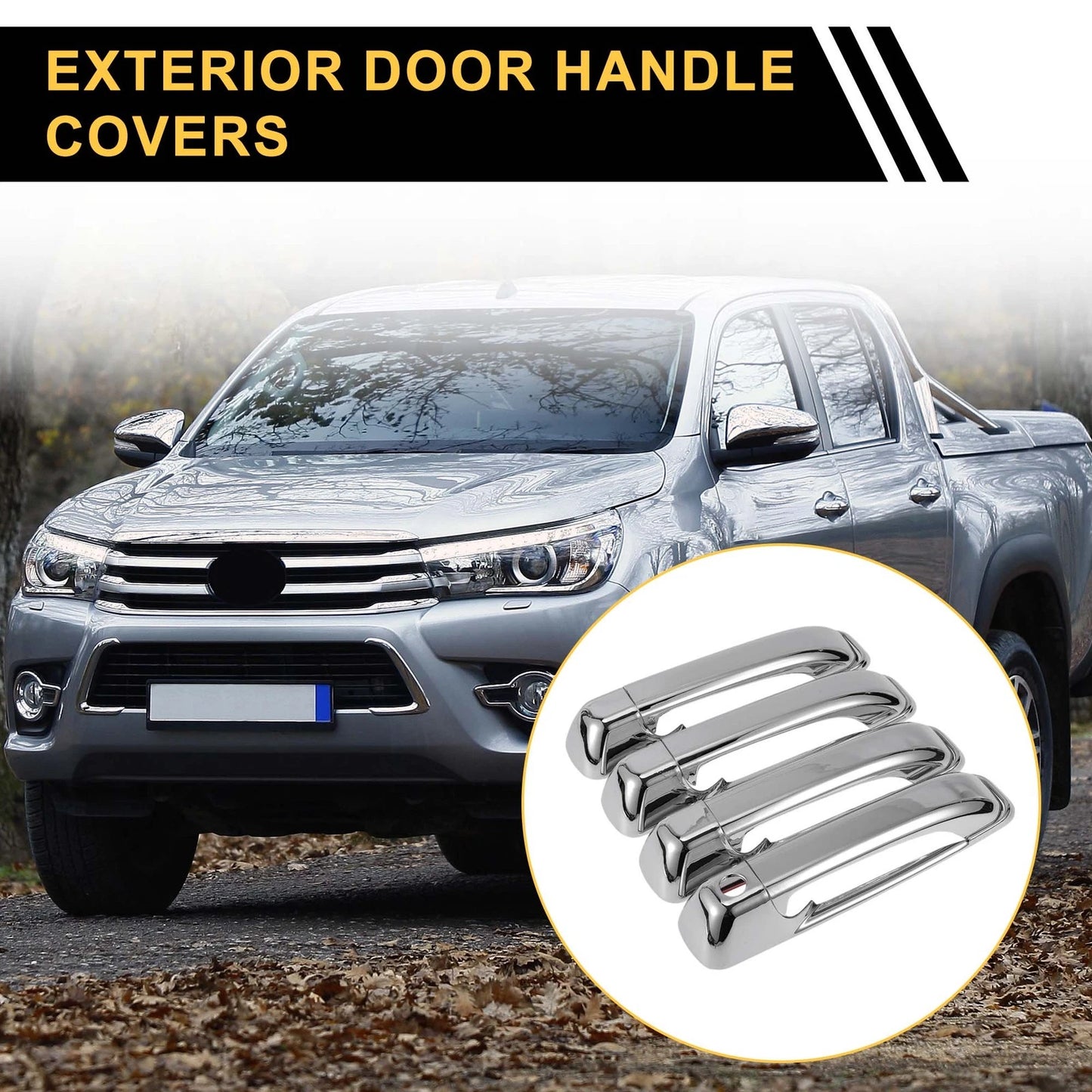 Door Handle Protector for Dodge Ram 1500 (2009 - 2018) Silver Tone