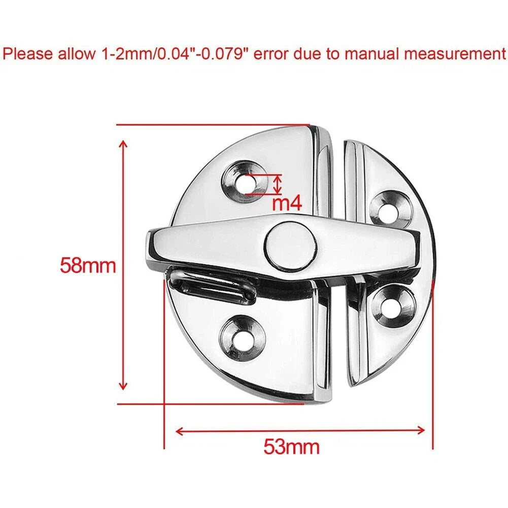 Boat Door Catch with Twisting Lock for All Models Heavy Duty 316 Stainless Steel