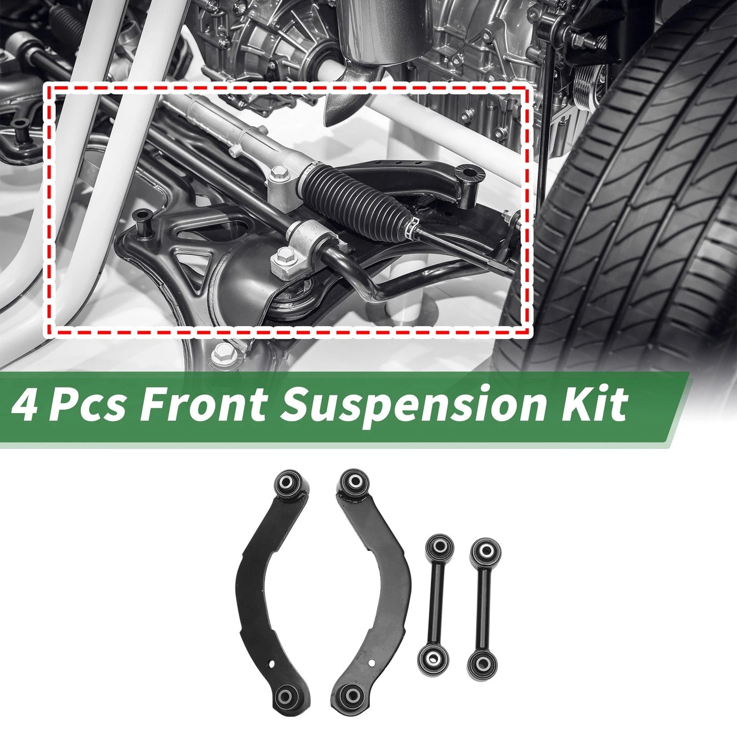 4 Pcs Rear Upper Control Arm Lateral Link for Jeep Compass (2007-2015)