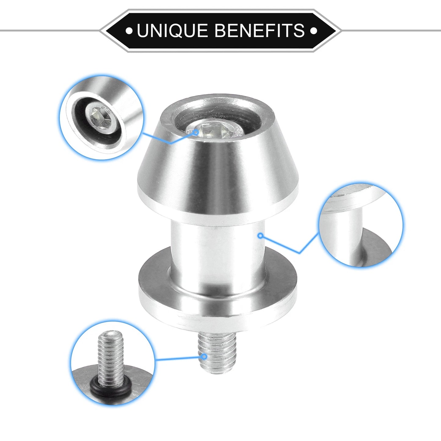 Pair Swingarm Spools 6mm for Motorbike