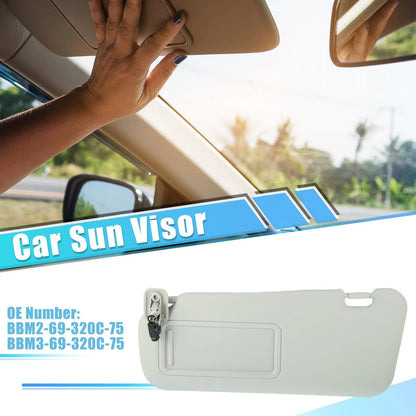 Front Left Sun Visor Gray for Mazda 3 (2010-2013)