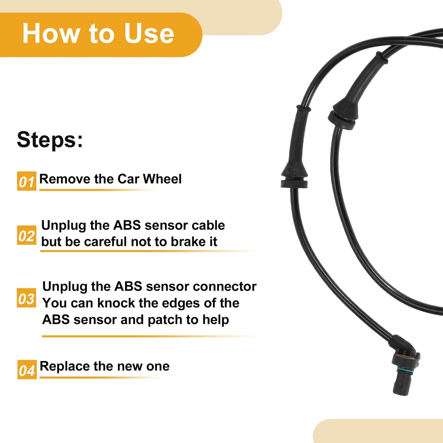 ABS Wheel Speed Sensor for Nissan Armada (2012-2015) Rear Left & Right