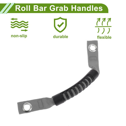 Roll Bar Grab Handles for Jeep Wrangler (2018-2029) Black Gray
