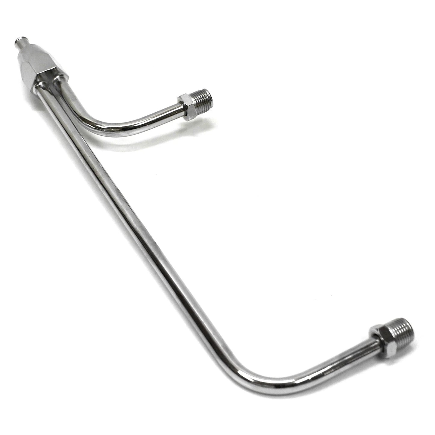 3/8" Inlet Chrome Fuel Line for Holley Vacuum Secondary Carburetor