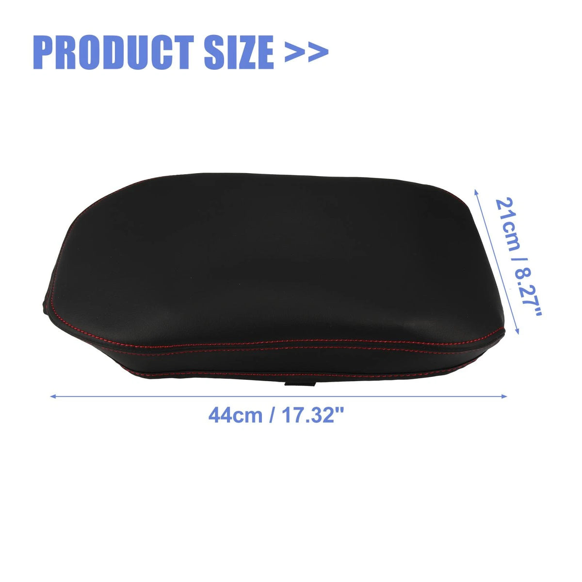 Black PU Leather Armrest Seat Box Cover for Toyota RAV4 (2019-2022)