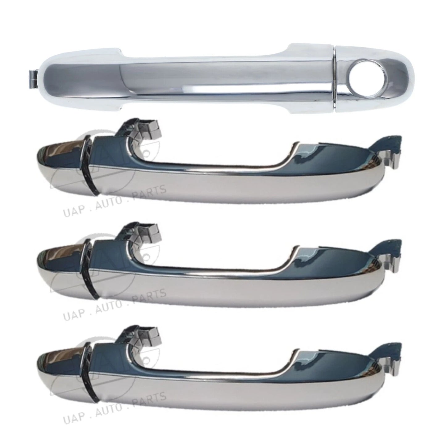 4pc Front/Rear Left & Right Chrome Door Handle for Hyundai i20 (2009–2015)