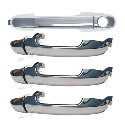 4pc Front/Rear Left & Right Chrome Door Handle for Hyundai i20 (2009–2015)