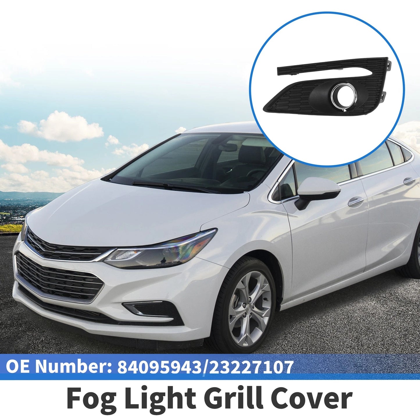 1 Pc Front Right Fog Light Grill for Chevrolet Cruze (2017-2018)