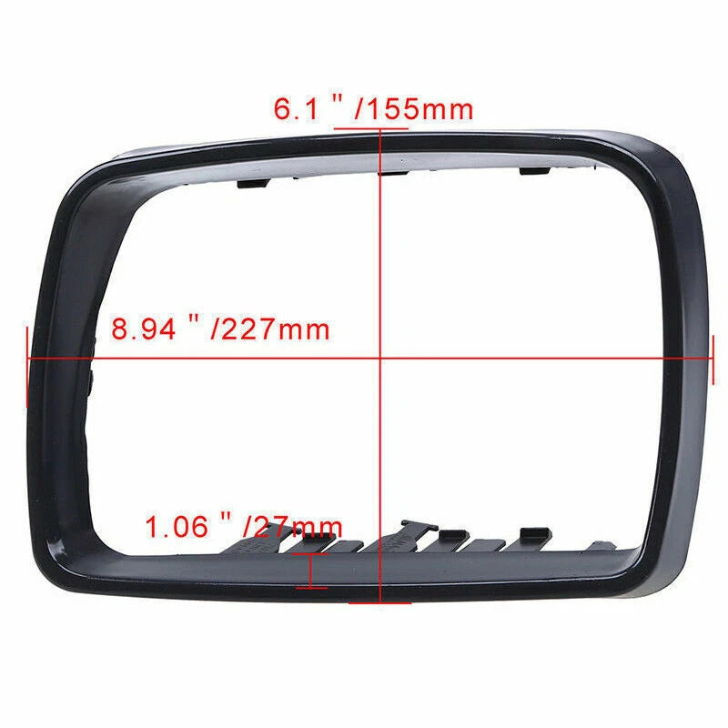 Left Mirror Cover Cap Trim Ring + Door Mirror Cover for BMW E53 X5 (2000-2006)