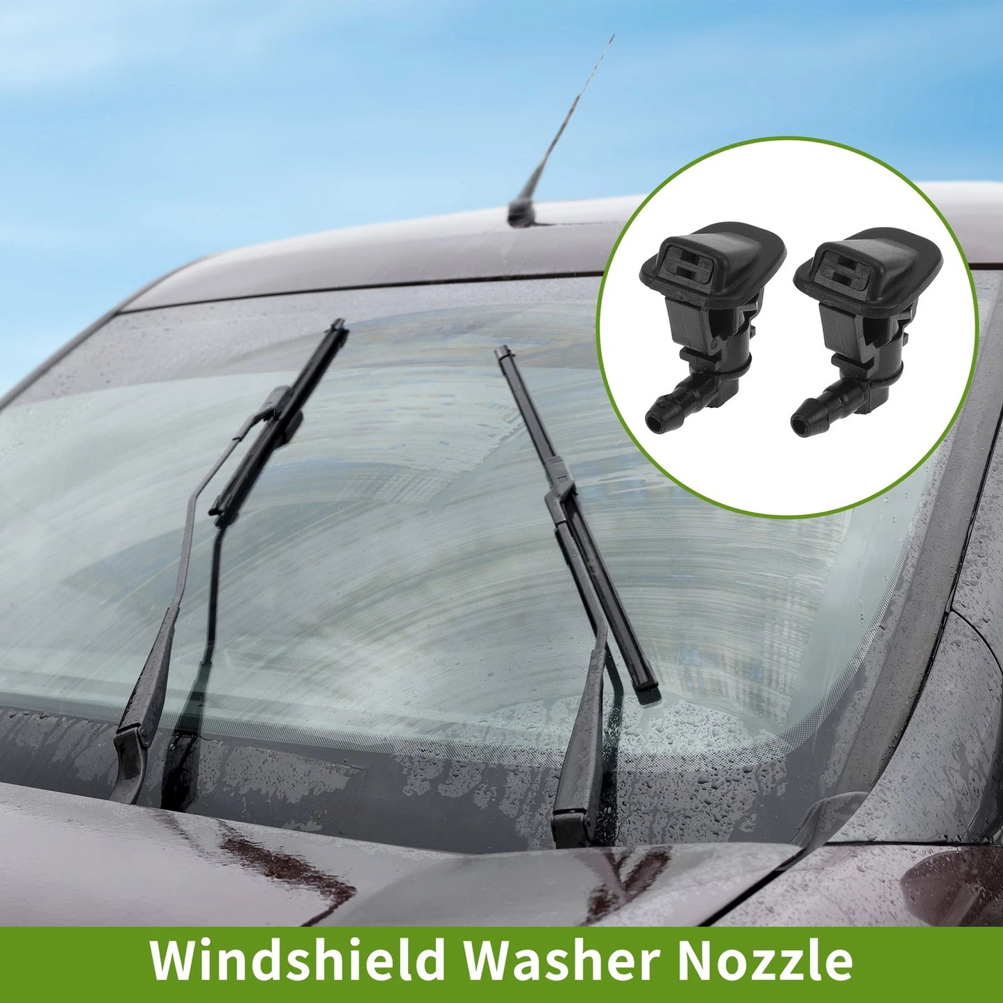 Windshield Washer Nozzle 2 x for Jeep Wrangler Gladiator (2018-2023)