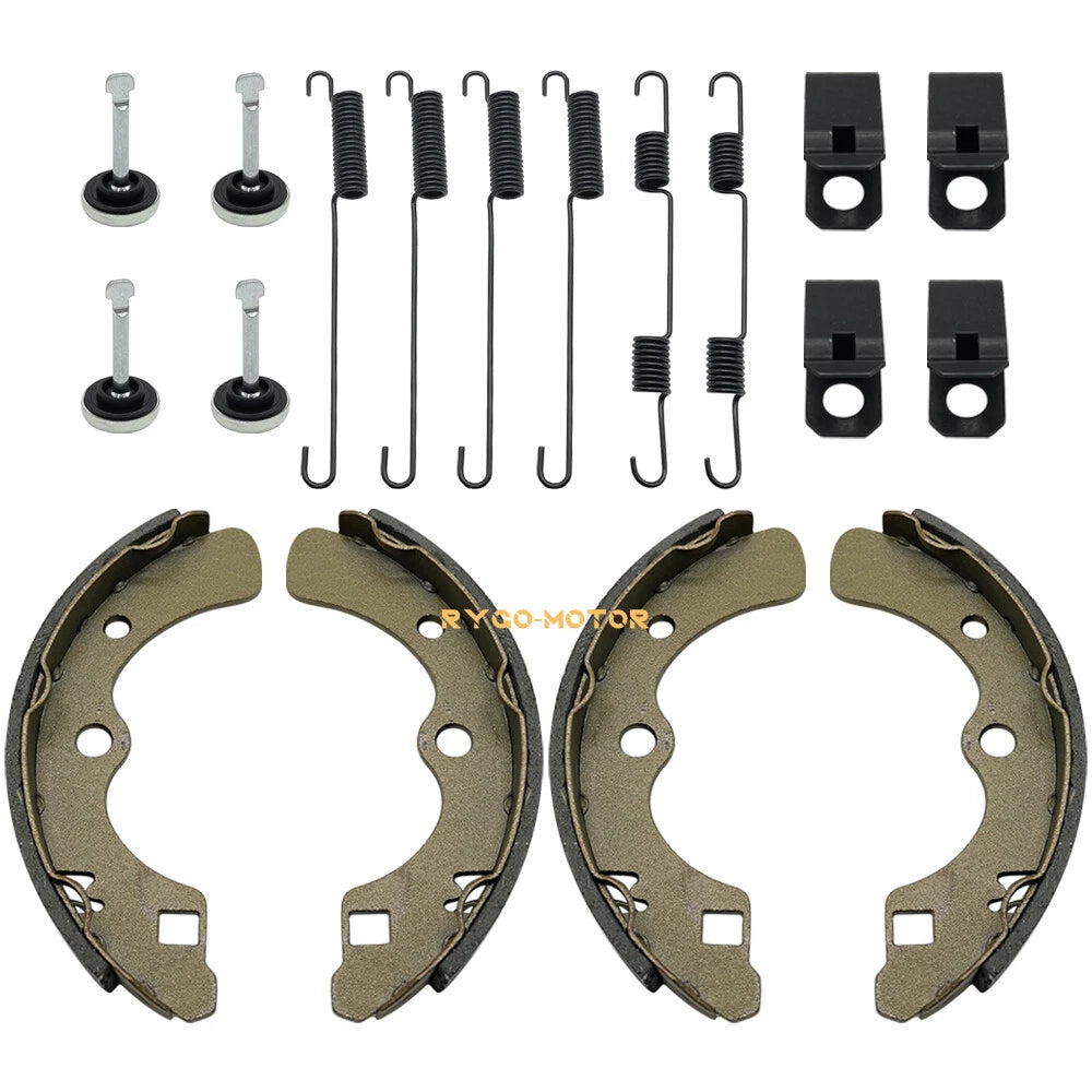 Rear Brake Shoes W/Springs Pin for Kawasaki Mule 3000 3010 3020 4000 4010