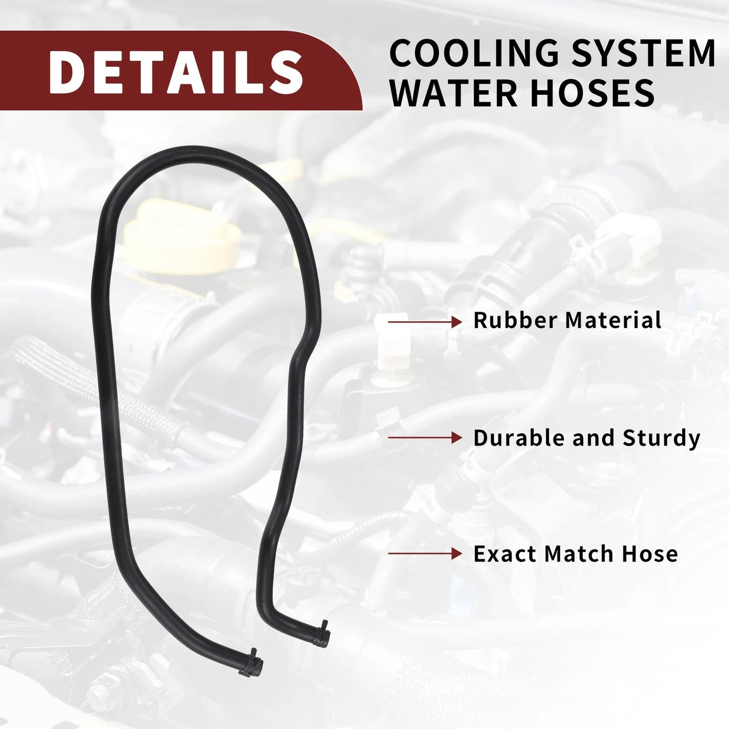 Radiator Hose for Ford C-Max 2007-2010 Focus C-Max - Black 1 x Piece