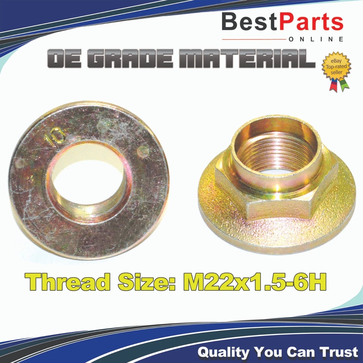 CV Axle Nut 2 x Thread Size M22x1.5-6H Standard for Ford/Kia All