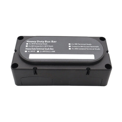 4-Way Busbar Terminal Block M10/M8 for Cars/RVs/Yachts/Boats