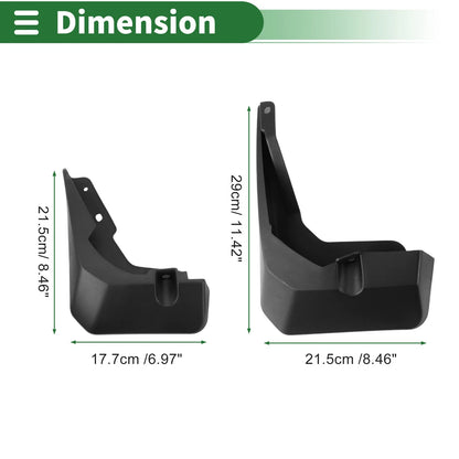 Mud Flaps Splash Guards for Ford Focus (2019-2022) with Mount Accessories