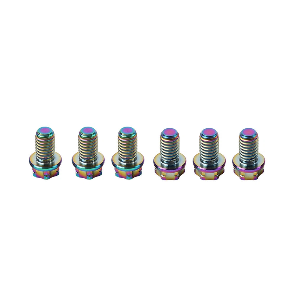 6pcs M6x40mm Titanium Torx Head Flange Bolts for Motorcycle Bicycle