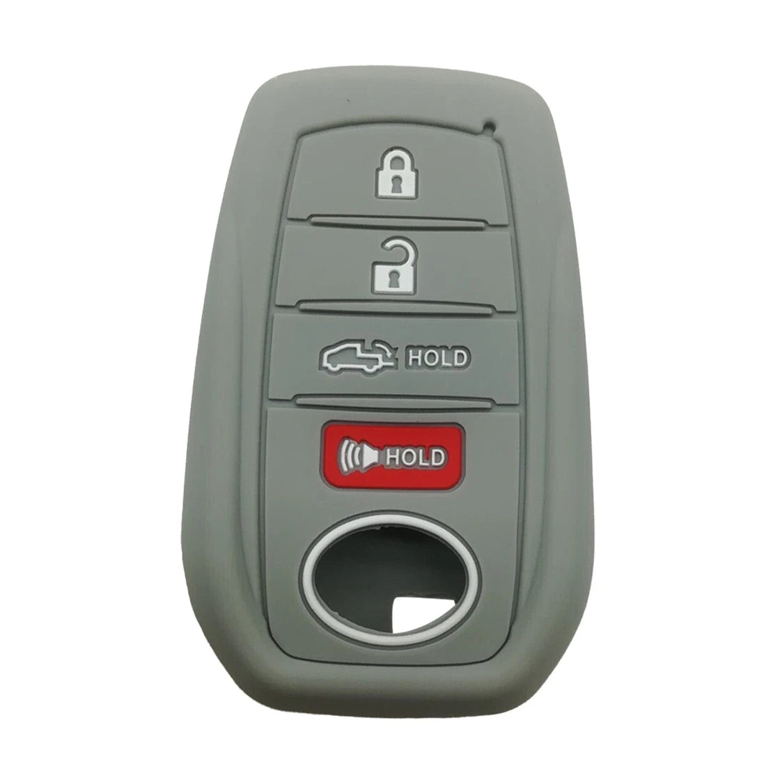 Grey Silicone 4 Button Key Cover Case for Toyota Venza (2021-2023)