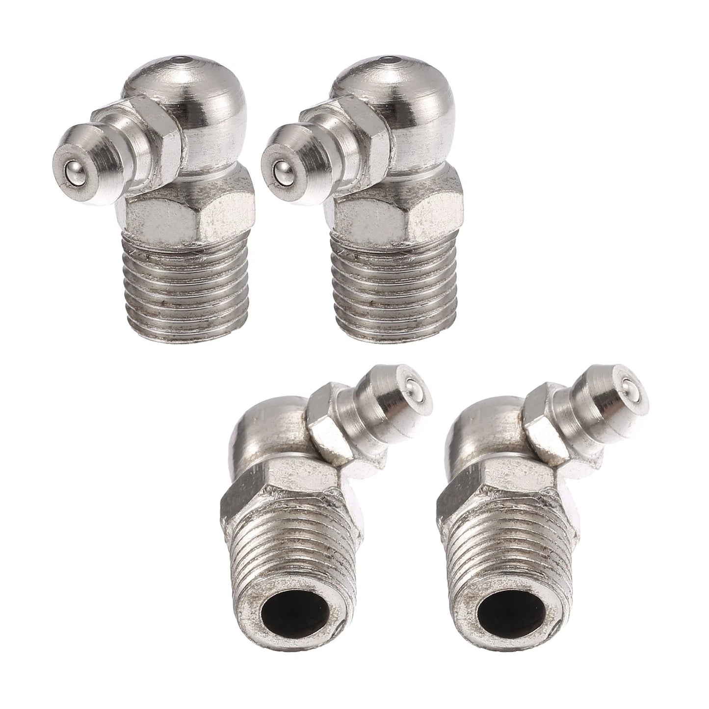 45pcs M10 x 1 90° Nickel Plated Grease Nipple Fitting for Motorcycle