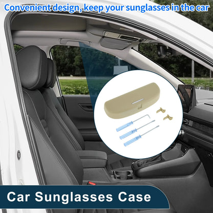 Sunglasses Case for BMW X1 F48 2016-2024 Eyeglasses Holder Storage Box Beige