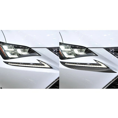 DRY Carbon Fiber Headlight Eyebrow Cover Trim for Lexus RC 2015-2018
